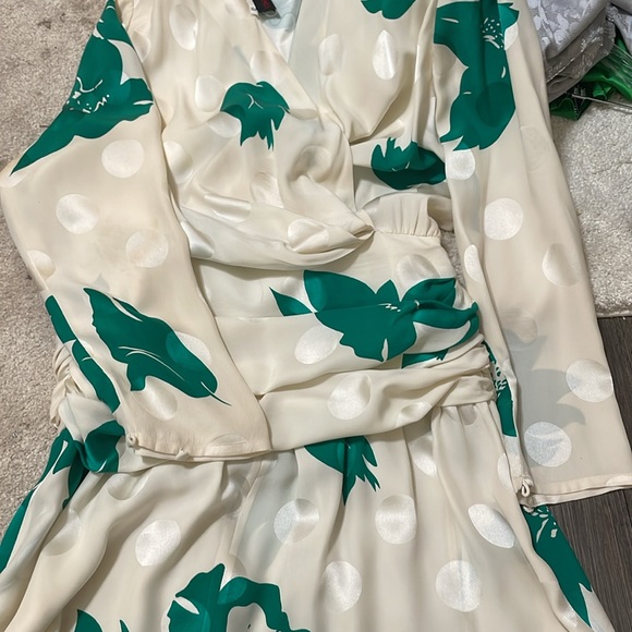 Vintage  Silk midi Dress Sz 12 - Picture 4 of 4